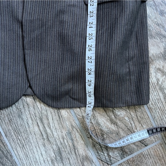 Burberry London Pinstriped Blazer, Brown Blue, 100% Wool, Men’s Size 40 Long - Picture 6 of 15